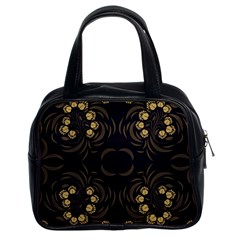 Floral Folk Damask Pattern Fantasy Flowers Floral Geometric Fantasy Classic Handbag (two Sides) by Eskimos