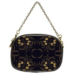 Floral Folk Damask Pattern Fantasy Flowers Floral Geometric Fantasy Chain Purse (one Side) by Eskimos