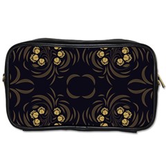 Floral Folk Damask Pattern Fantasy Flowers Floral Geometric Fantasy Toiletries Bag (one Side) by Eskimos