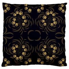 Floral Folk Damask Pattern Fantasy Flowers Floral Geometric Fantasy Standard Flano Cushion Case (one Side) by Eskimos