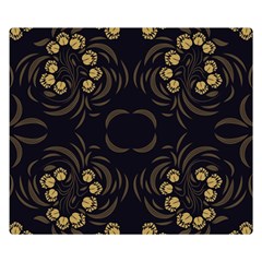 Floral Folk Damask Pattern Fantasy Flowers Floral Geometric Fantasy Double Sided Flano Blanket (small)  by Eskimos