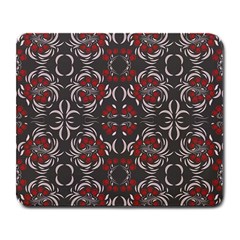 Floral Folk Damask Pattern Fantasy Flowers Floral Geometric Fantasy Large Mousepads by Eskimos