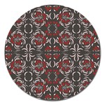 Floral folk damask pattern Fantasy flowers Floral geometric fantasy Magnet 5  (Round) Front