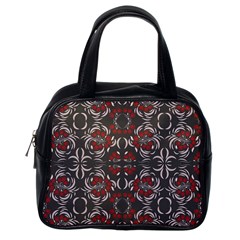 Floral Folk Damask Pattern Fantasy Flowers Floral Geometric Fantasy Classic Handbag (one Side) by Eskimos