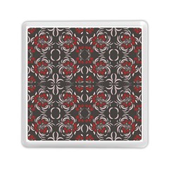 Floral Folk Damask Pattern Fantasy Flowers Floral Geometric Fantasy Memory Card Reader (square) by Eskimos