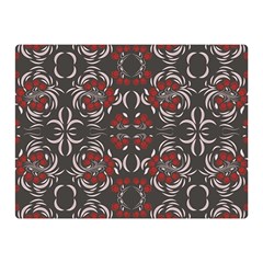 Floral Folk Damask Pattern Fantasy Flowers Floral Geometric Fantasy Double Sided Flano Blanket (mini)  by Eskimos