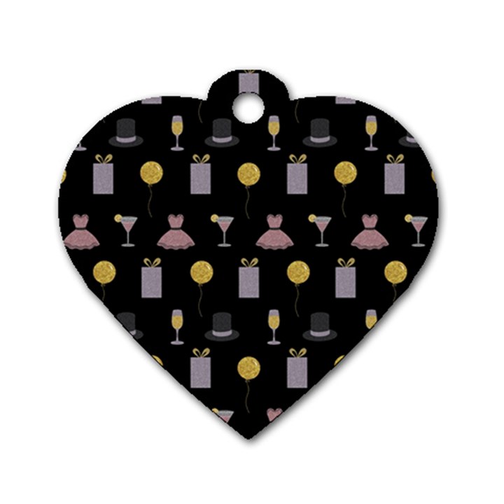 Shiny New Year Things Dog Tag Heart (One Side)