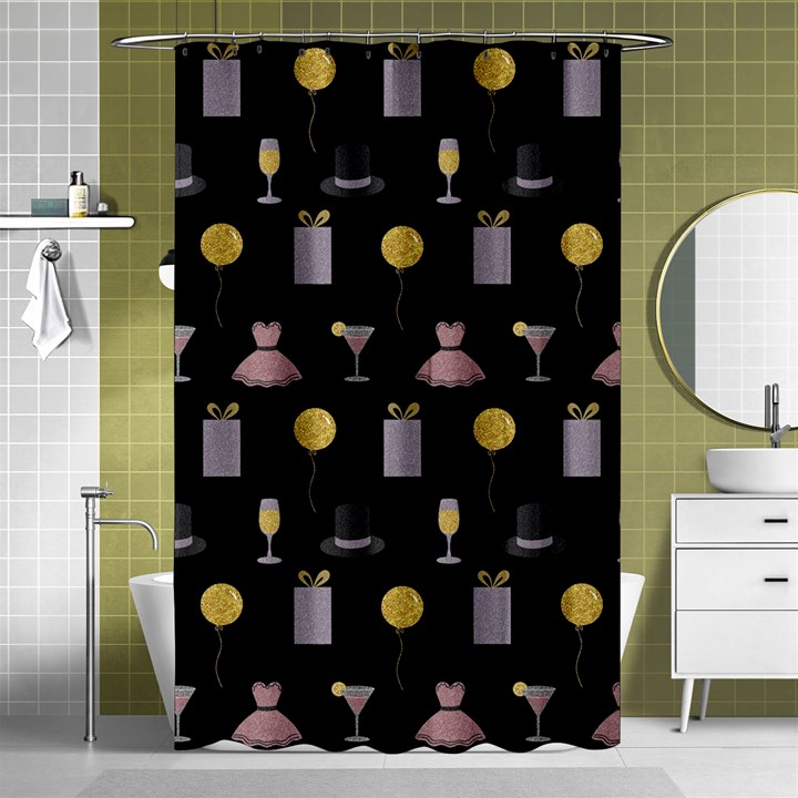 Shiny New Year Things Shower Curtain 48  x 72  (Small) 