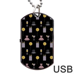 Shiny New Year Things Dog Tag Usb Flash (one Side) by SychEva