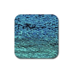 Blue Waves Flow Series 3 Rubber Coaster (square) by DimitriosArt