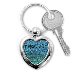 Blue Waves Flow Series 3 Key Chain (heart) by DimitriosArt