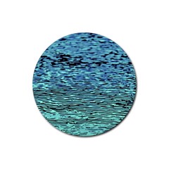 Blue Waves Flow Series 3 Rubber Coaster (round) by DimitriosArt