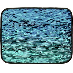 Blue Waves Flow Series 3 Fleece Blanket (mini) by DimitriosArt