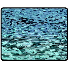 Blue Waves Flow Series 3 Fleece Blanket (medium)  by DimitriosArt