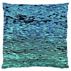 Blue Waves Flow Series 3 Large Cushion Case (two Sides) by DimitriosArt