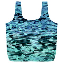 Blue Waves Flow Series 3 Full Print Recycle Bag (xxl) by DimitriosArt