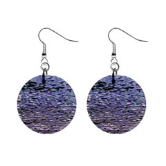 Silver Waves Flow Series 2 Mini Button Earrings by DimitriosArt