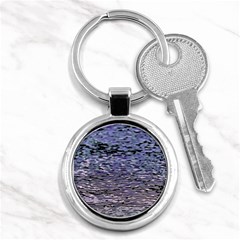 Silver Waves Flow Series 2 Key Chain (round) by DimitriosArt