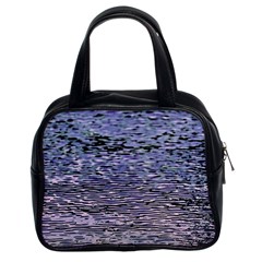 Silver Waves Flow Series 2 Classic Handbag (two Sides) by DimitriosArt