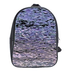 Silver Waves Flow Series 2 School Bag (large) by DimitriosArt