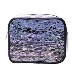 Silver Waves Flow Series 2 Mini Toiletries Bag (one Side) by DimitriosArt