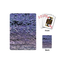 Silver Waves Flow Series 2 Playing Cards Single Design (mini) by DimitriosArt