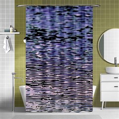 Silver Waves Flow Series 2 Shower Curtain 48  X 72  (small)  by DimitriosArt