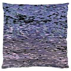 Silver Waves Flow Series 2 Large Cushion Case (one Side) by DimitriosArt