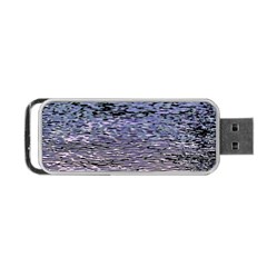 Silver Waves Flow Series 2 Portable Usb Flash (one Side) by DimitriosArt