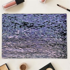 Silver Waves Flow Series 2 Cosmetic Bag (xxl) by DimitriosArt