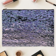 Silver Waves Flow Series 2 Cosmetic Bag (xxxl) by DimitriosArt