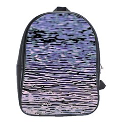 Silver Waves Flow Series 2 School Bag (xl) by DimitriosArt