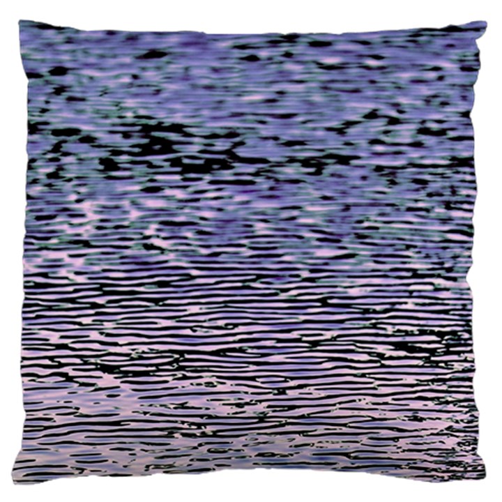 Silver Waves Flow Series 2 Large Flano Cushion Case (One Side)