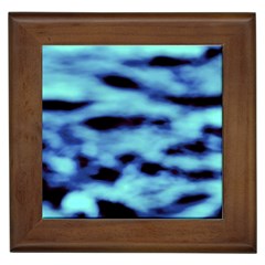 Blue Waves Flow Series 4 Framed Tile by DimitriosArt