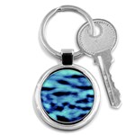 Blue Waves Flow Series 4 Key Chain (Round) Front