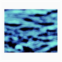 Blue Waves Flow Series 4 Small Glasses Cloth by DimitriosArt