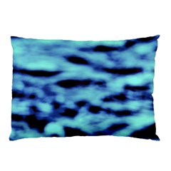 Blue Waves Flow Series 4 Pillow Case by DimitriosArt