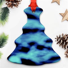 Blue Waves Flow Series 4 Ornament (christmas Tree)  by DimitriosArt