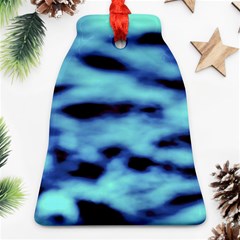 Blue Waves Flow Series 4 Bell Ornament (two Sides)