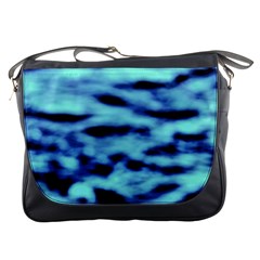 Blue Waves Flow Series 4 Messenger Bag by DimitriosArt