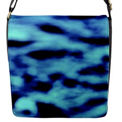 Blue Waves Flow Series 4 Flap Closure Messenger Bag (s) by DimitriosArt