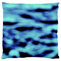 Blue Waves Flow Series 4 Standard Flano Cushion Case (one Side) by DimitriosArt