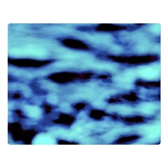 Blue Waves Flow Series 4 Double Sided Flano Blanket (large)  by DimitriosArt