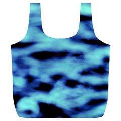 Blue Waves Flow Series 4 Full Print Recycle Bag (xxl) by DimitriosArt