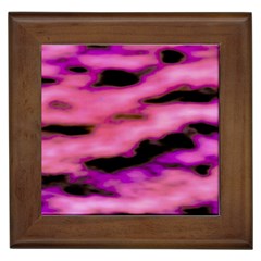 Pink  Waves Flow Series 2 Framed Tile by DimitriosArt