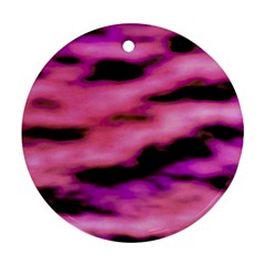 Pink  Waves Flow Series 2 Ornament (round) by DimitriosArt