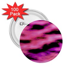 Pink  Waves Flow Series 2 2 25  Buttons (100 Pack)  by DimitriosArt