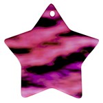 Pink  Waves Flow Series 2 Star Ornament (Two Sides) Front