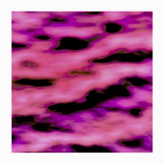 Pink  Waves Flow Series 2 Medium Glasses Cloth (2 Sides) by DimitriosArt