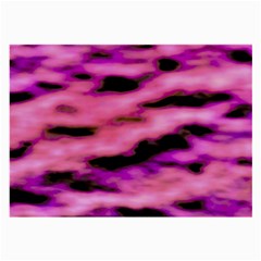 Pink  Waves Flow Series 2 Large Glasses Cloth (2 Sides) by DimitriosArt